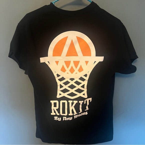 ROKIT black t-shirt men’s medium 100% cotton - Picture 1 of 4